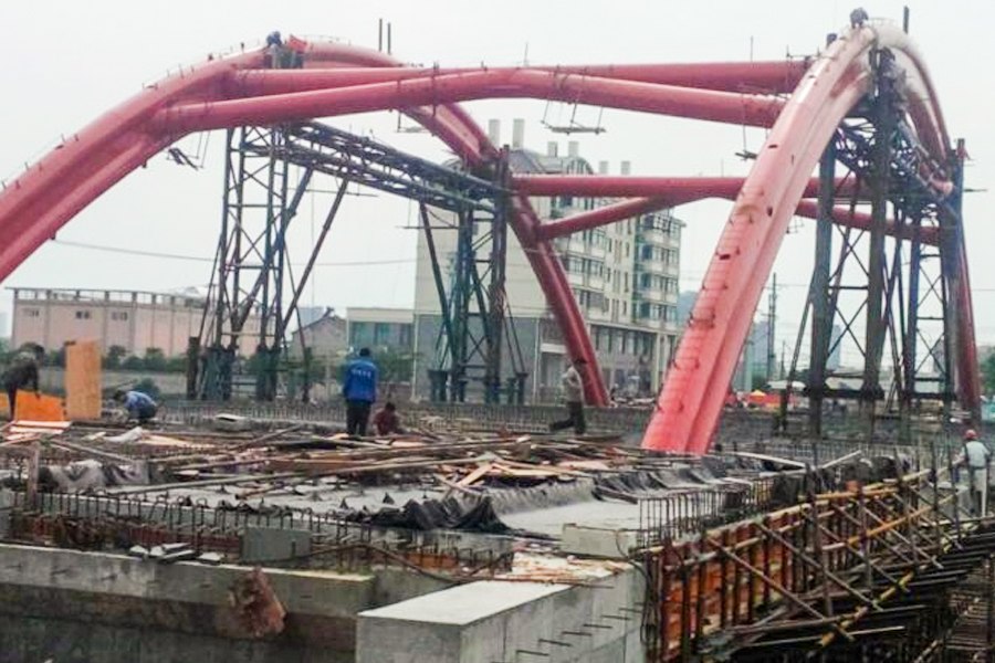 Podul rutier Tashan care traversează râul Xinlai, județul Laian, provincia Anhui